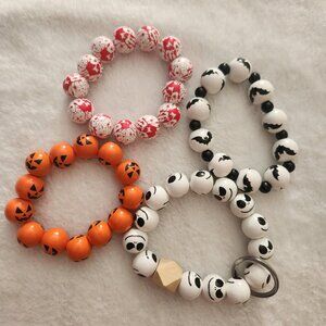 🎃Halloween Wood beaded Wristlets